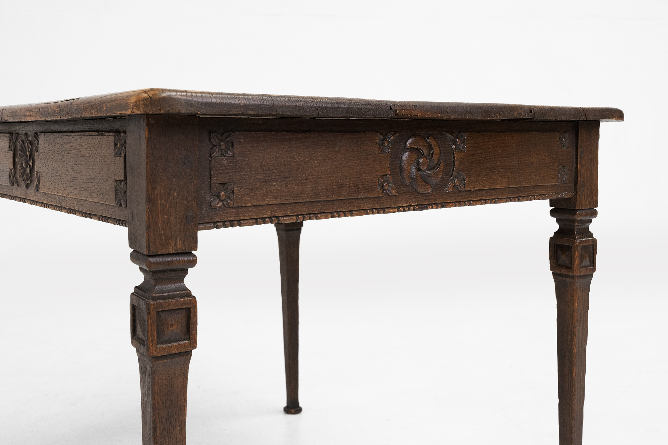 French rustic mid-century side table in wood ca. 1850thumbnail